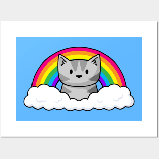 Rainbow Kitty Posters and Art